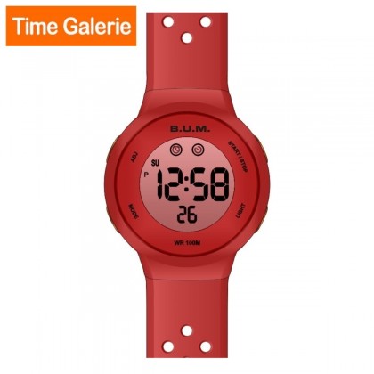 BUM Lady BUMWBM02310B Red Strap Digital Quartz Watch